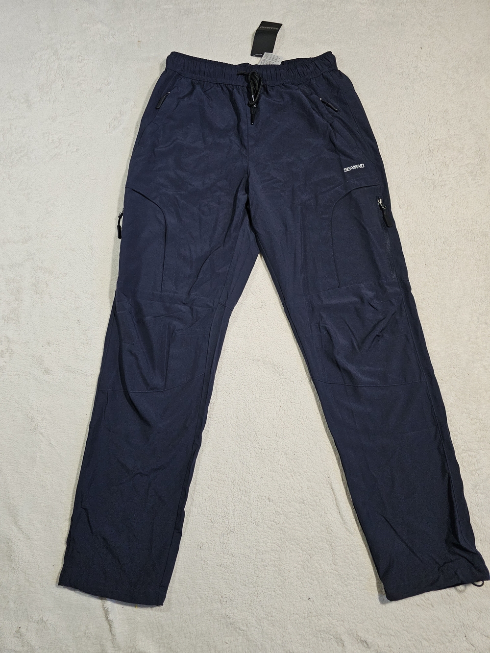 Seamaid S Navy Blue Pull-On Jogger Track Pants Lightweight.